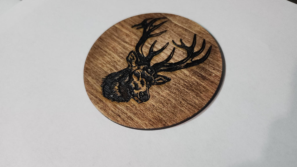 Rustic Deer Coasters Set of 4