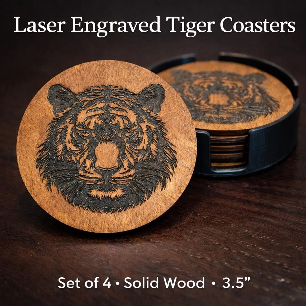Tiger Coaster Set of 4